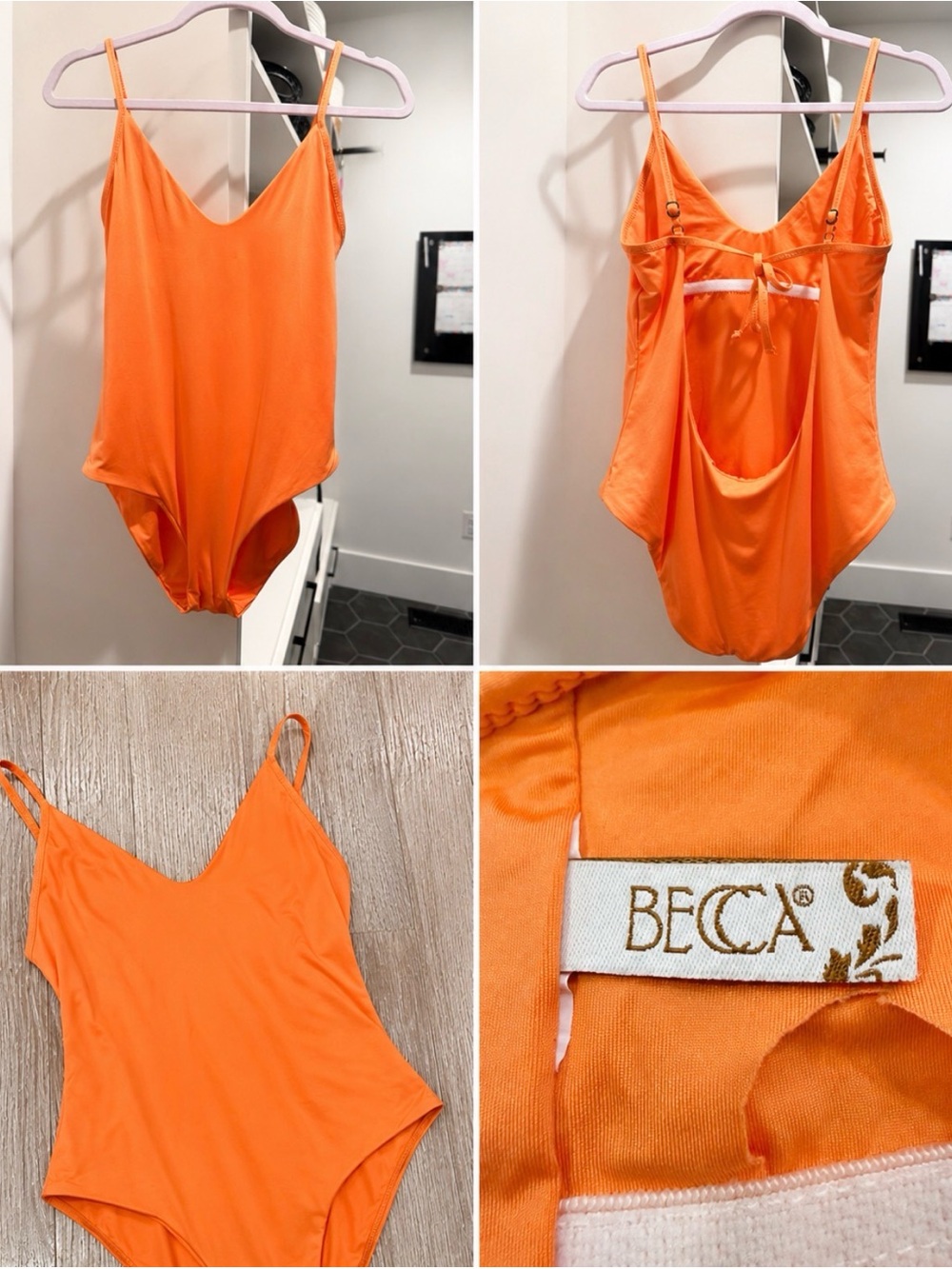 BECCA Orange One Piece Swimsuit | Small/Medium